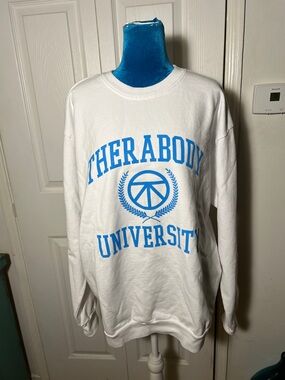 NWOT TALENTLESS Cotton Therabody University Crew Sweatshirt Large